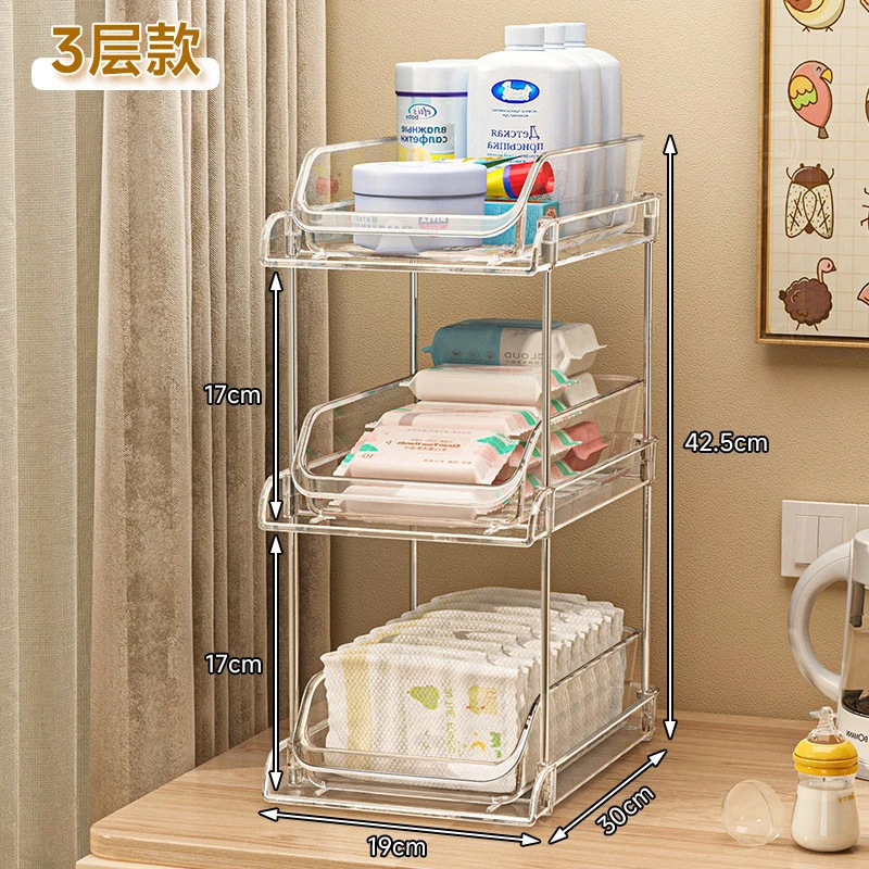 2段式透明多層ベビーオーガナイザー、ベビーベッドサイド用、哺 - Baby Nursery Organizer のレビューと価格