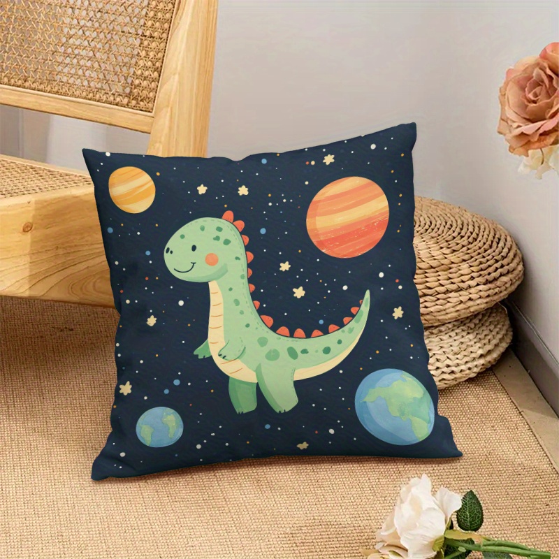 かわいい恐竜宇宙惑星クッションカバースローピロー保育園装飾子 - Baby Nursery Cushion のレビューと価格