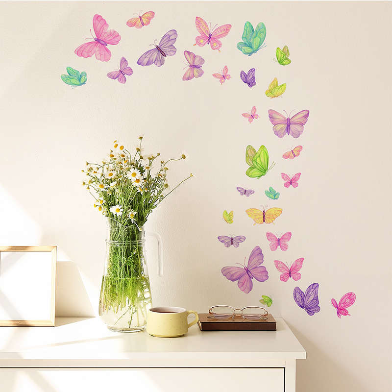 ロマンチックな蝶の壁のステッカークリエイティブホーム壁の装飾 - Baby Nursery Decals のレビューと価格