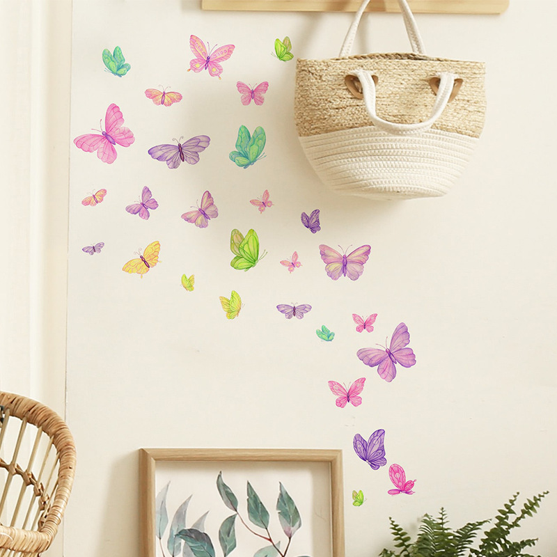 ロマンチックな蝶の壁のステッカークリエイティブホーム壁の装飾 - Baby Nursery Decals のレビューと価格