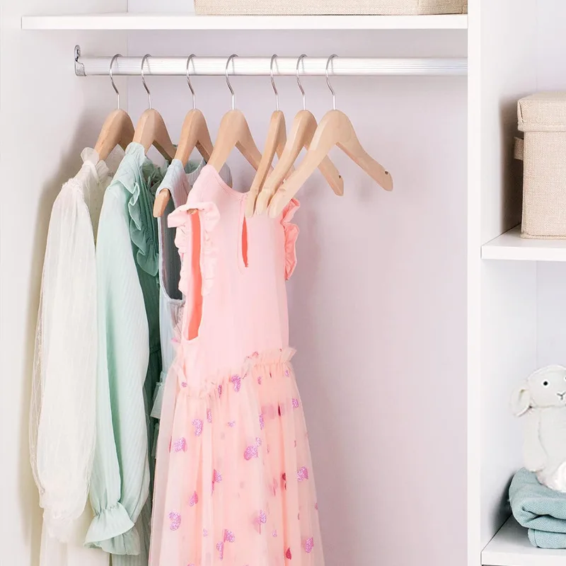 6個/セット漫画木製ベビー服ハンガー、かわいい衣装ラック、ミ - Closet Organizer Baby のレビューと価格