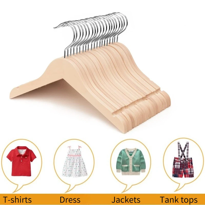 6個/セット漫画木製ベビー服ハンガー、かわいい衣装ラック、ミ - Closet Organizer Baby のレビューと価格