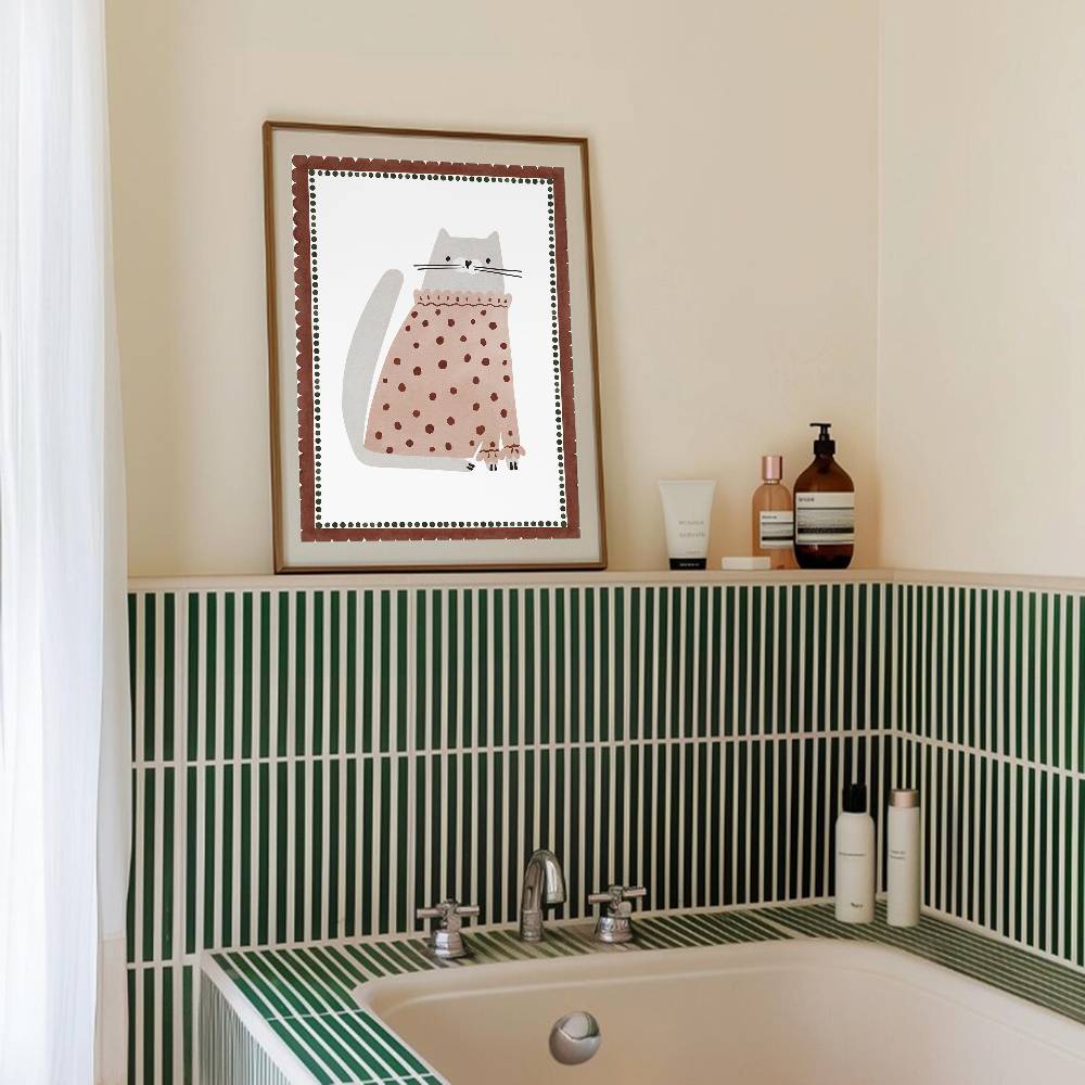ニュートラルボヘミアンキッズポスター かわいい猫 馬 家 花 - Baby Nursery Wallpaper Neutral のレビューと価格