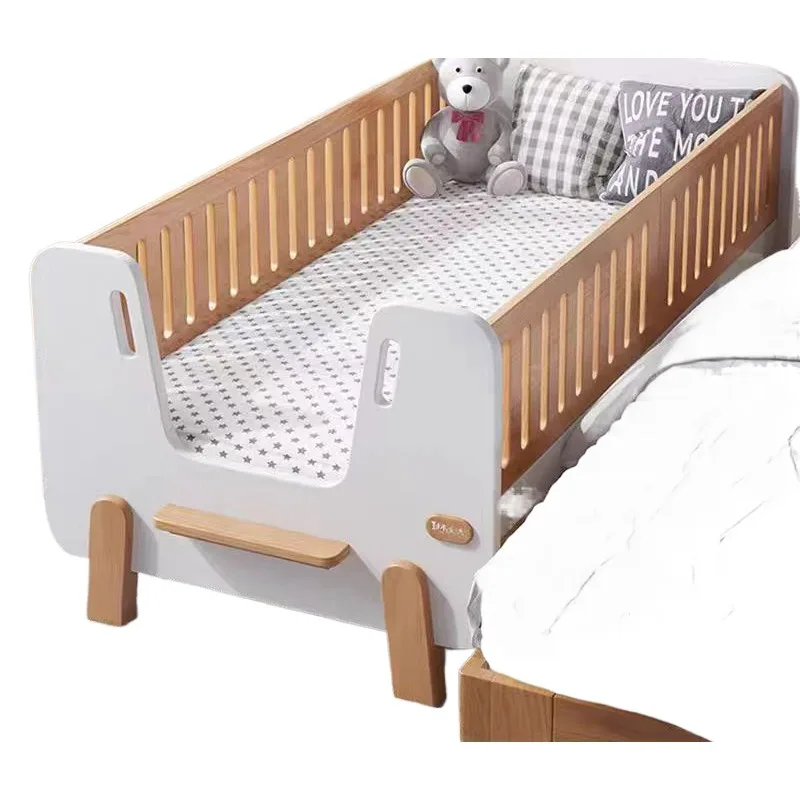 多機能木製子供用クイーンベッドフレーム、収納拡張可能なベビー - Convertible Crib Set のレビューと価格