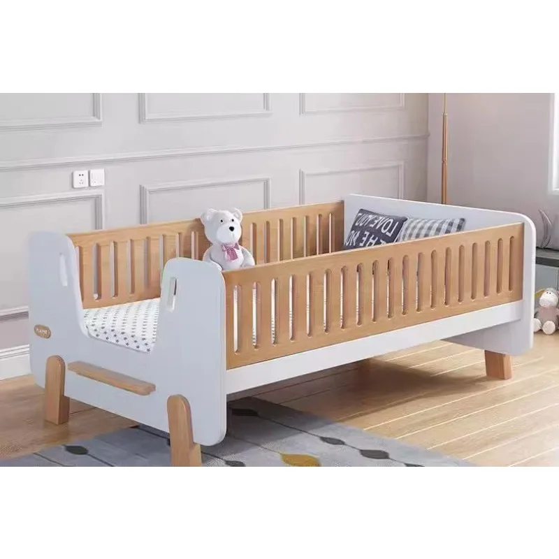 多機能木製子供用クイーンベッドフレーム、収納拡張可能なベビー - Convertible Crib Set のレビューと価格