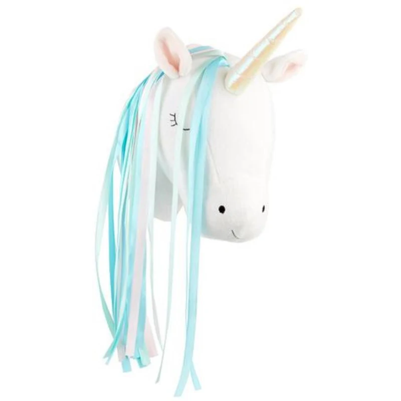 ユニコーンのぬいぐるみ動物の頭の壁掛け飾り 北欧スタイル ベ - Baby Nursery Ornaments のレビューと価格