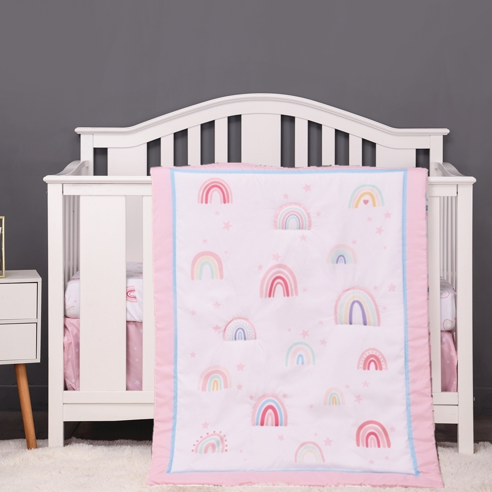 3 個レインボーベビー幼児ベビーベッドキッズベビー寝具セット - Baby Nursery Bedding Sets のレビューと価格