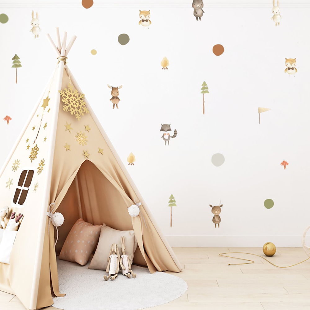 壁用の動物ステッカー,子供部屋,家の装飾用の芸術的なステッカ - Baby Nursery Furniture のレビューと価格