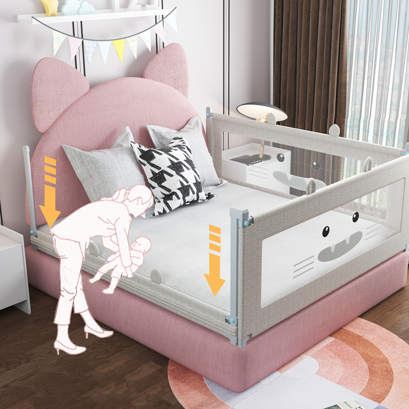ベビー安全ベッドバリア子供の寝室漫画プロテクター子供睡眠落下 - Bed Rail Toddler のレビューと価格