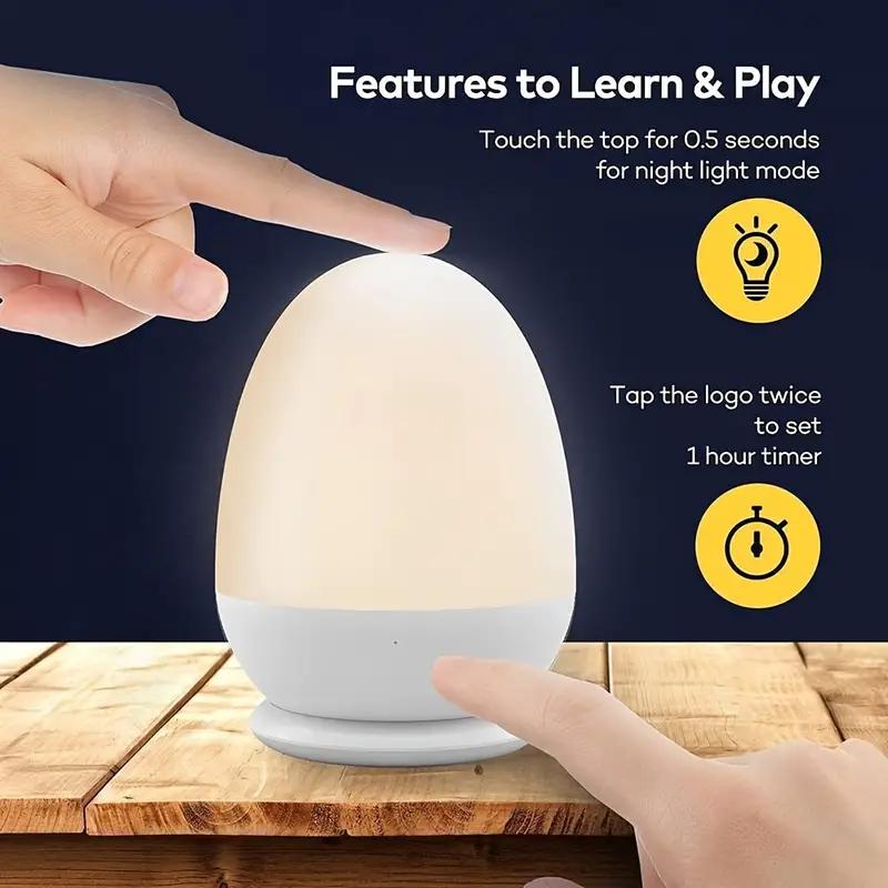 充電式のポータブルエッグナイトライト,ベビーケア用のタッチラ - Baby Nursery Light のレビューと価格