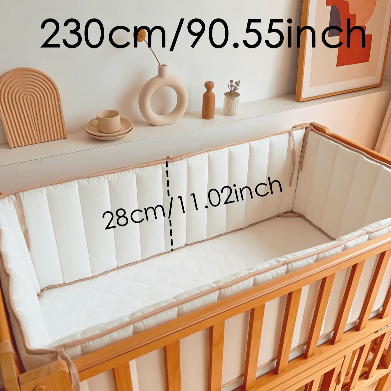 ベビーベッド用バンパー、柔らかい寝具用ベビーベッドバンパー、 - Bed Rail Toddler のレビューと価格