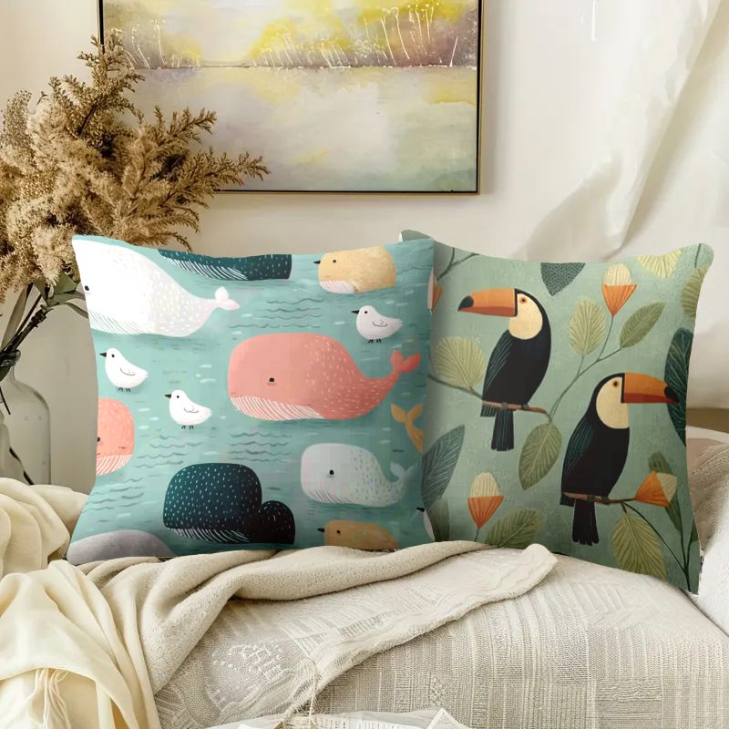 4 ピース枕カバーセットかわいい動物保育園装飾スローカバーベ - Baby Nursery Bedding Sets のレビューと価格