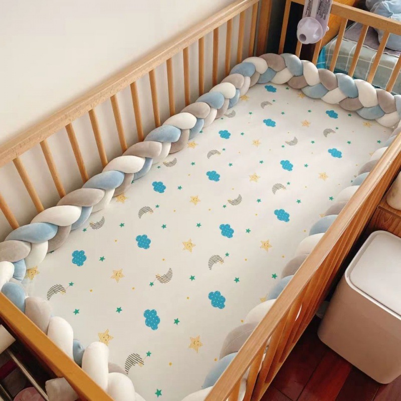 1.5 メートルベビーバンパーベッド編組ノット枕クッションバ - Convertible Crib Set のレビューと価格