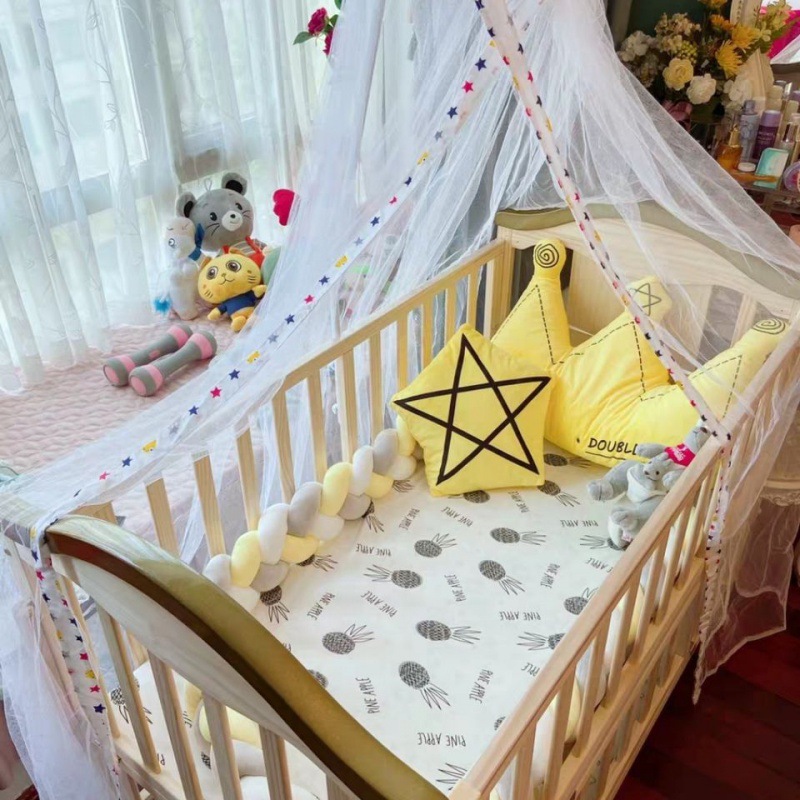 1.5 メートルベビーバンパーベッド編組ノット枕クッションバ - Convertible Crib Set のレビューと価格
