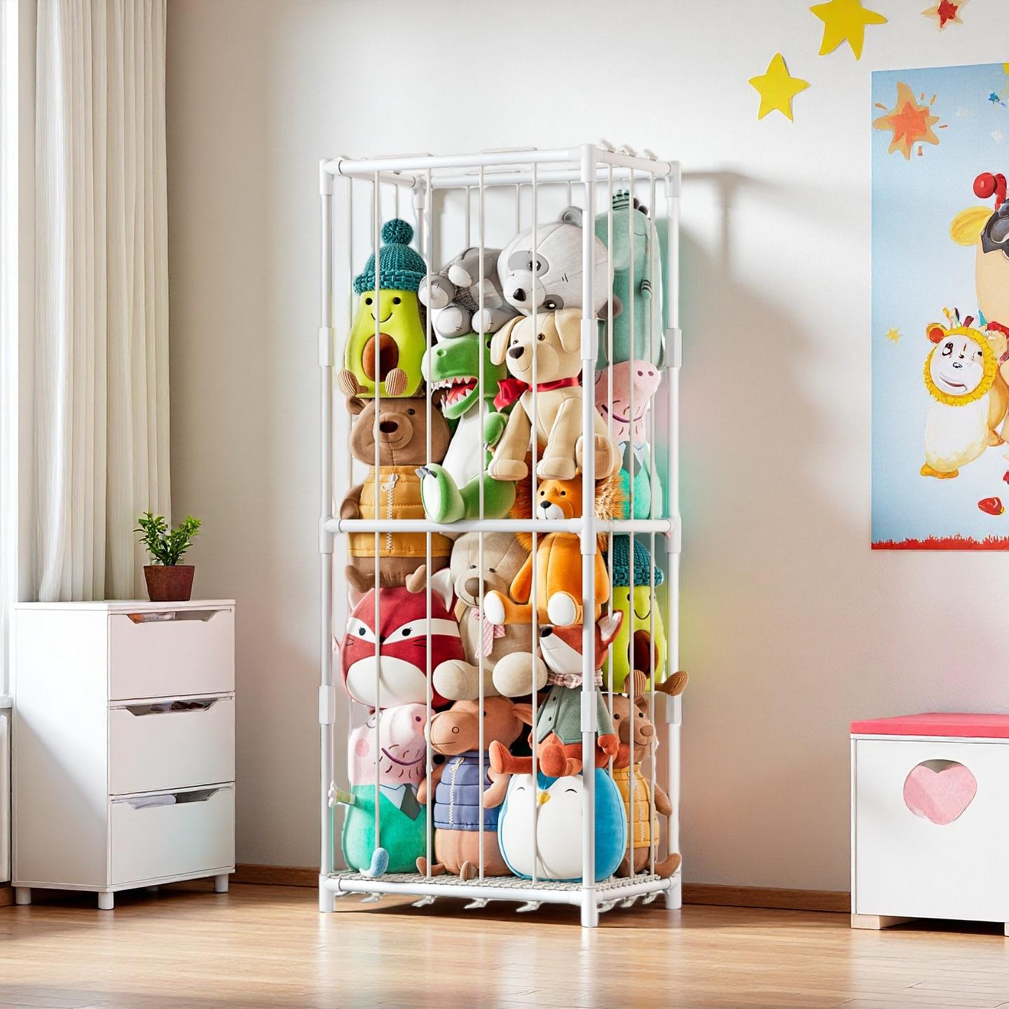 縦型ぬいぐるみ収納オーガナイザー、動物園テーマのぬいぐるみ陳 - Baby Nursery のレビューと価格