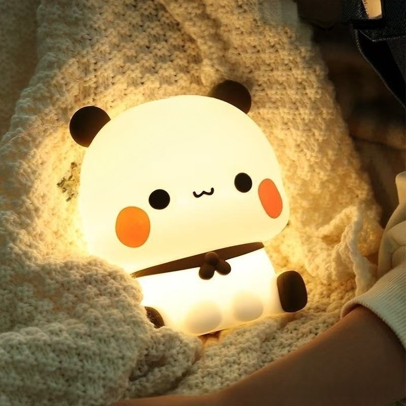 パンダLEDナイトライトランプ　可愛い漫画風パットランプ　動 - Baby Nursery Light のレビューと価格
