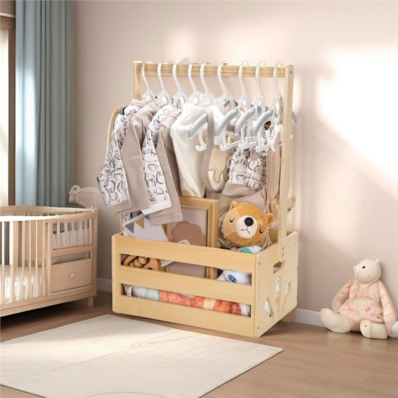 木製ベビーシャワーギフトバスケット（ハンドル付き）、ベビー収 - Baby Nursery Basket のレビューと価格