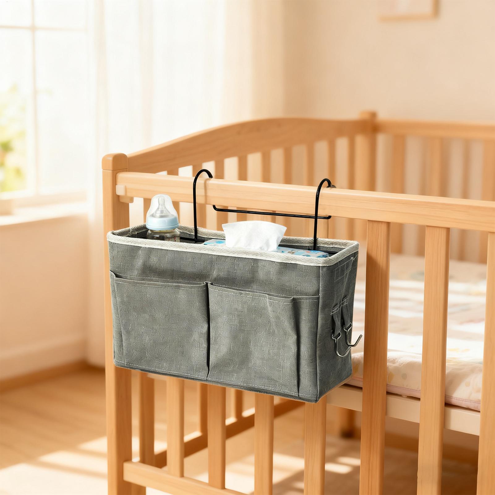 ベッドサイド収納オーガナイザー 調整可能 省スペース ポータ - Baby Nursery Cushion のレビューと価格
