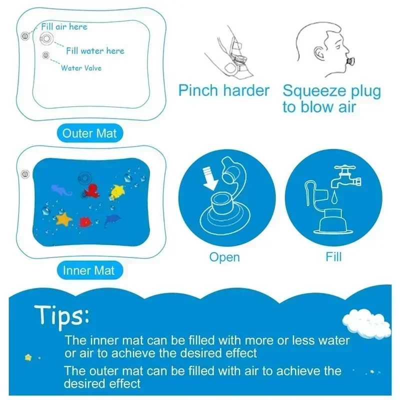 インフレータブルPVCウォーターマット,ベビーマットレス,お - Baby Nursery Cushion のレビューと価格