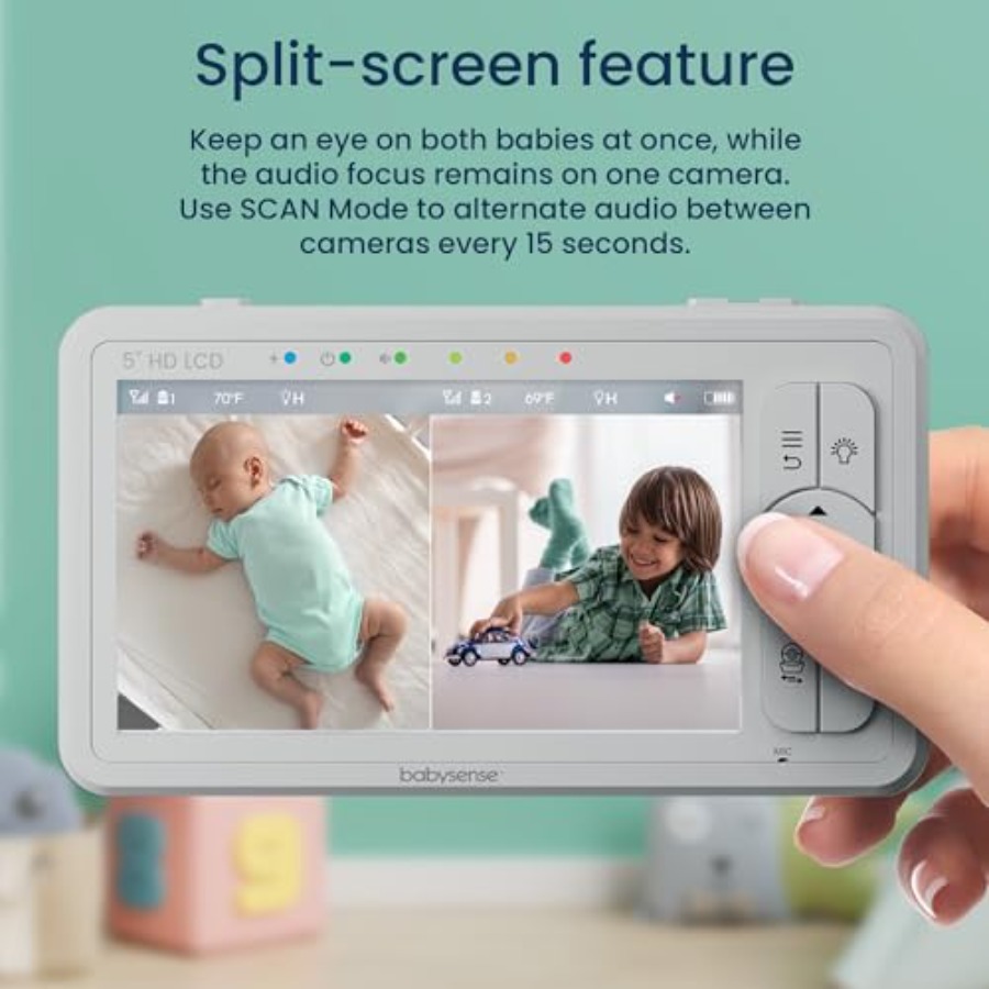 保育園用ベビーモニター、ナイトライト付きHDプラスチック製ブ - Baby Nursery Light のレビューと価格