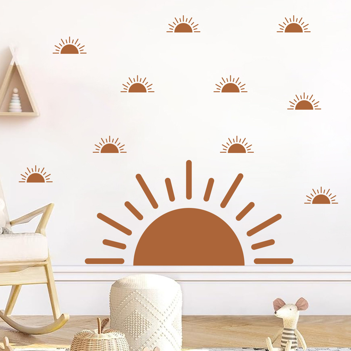 自由奔放に生きる-ハーフサンウォールステッカー,ビニールラベ - Baby Nursery Vinyl Wall Stickers のレビューと価格