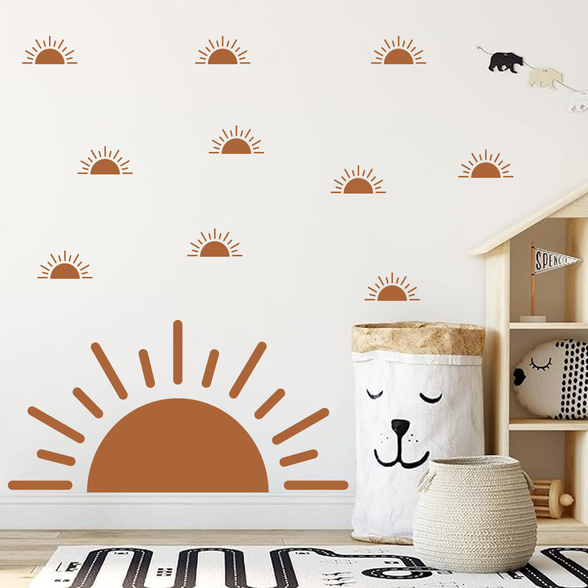 自由奔放に生きる-ハーフサンウォールステッカー,ビニールラベ - Baby Nursery Vinyl Wall Stickers のレビューと価格