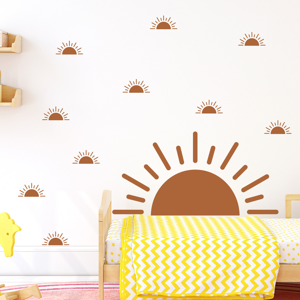自由奔放に生きる-ハーフサンウォールステッカー,ビニールラベ - Baby Nursery Vinyl Wall Stickers のレビューと価格